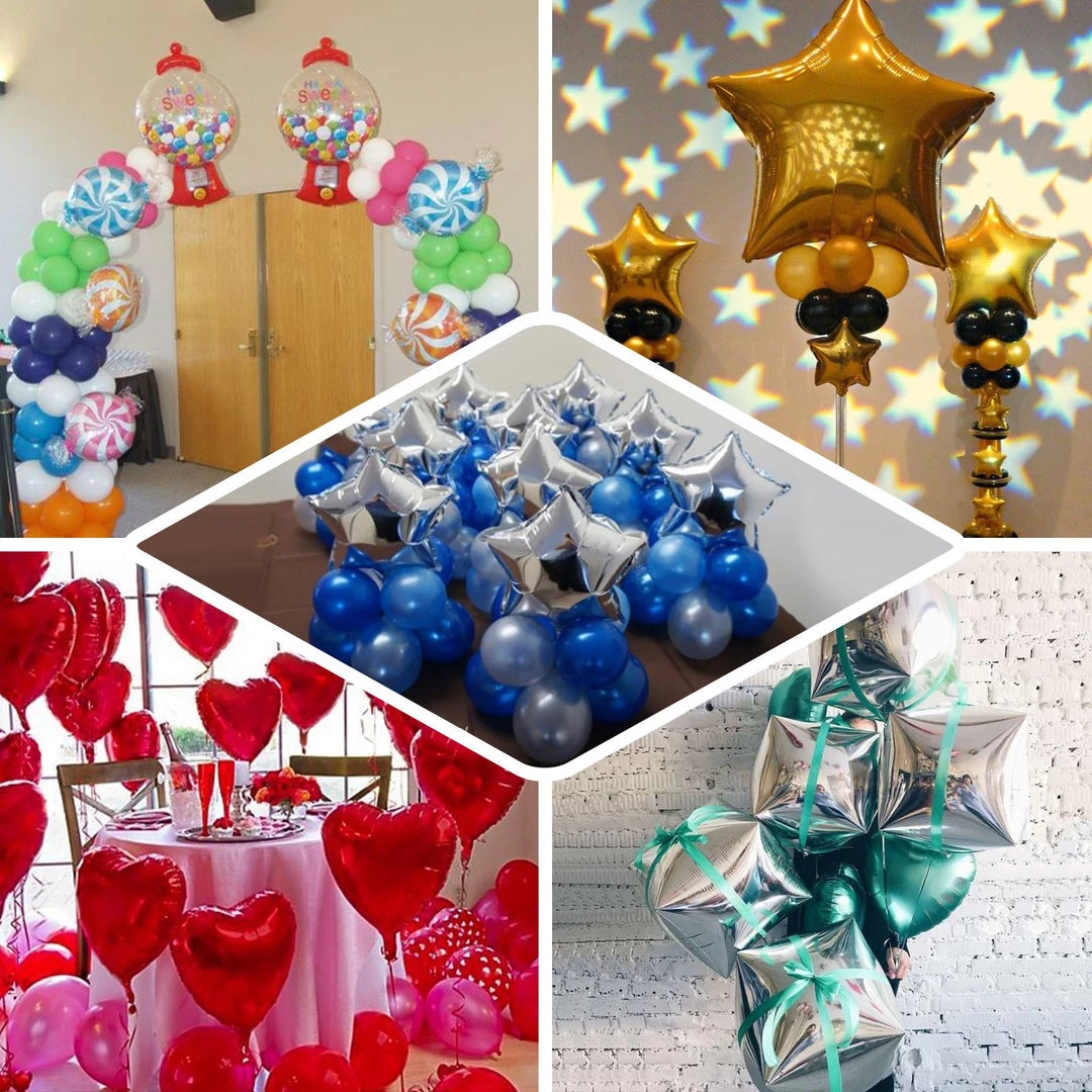 HIER_3213 Big Event Backdrops & Décor 2 Pack | 16" 4D Shiny Black Star Mylar Foil Helium Or Air Balloons 15 HIER_3213 Big Event Backdrops & Décor 2 Pack | 16" 4D Shiny Black Star Mylar Foil Helium Or Air Balloons