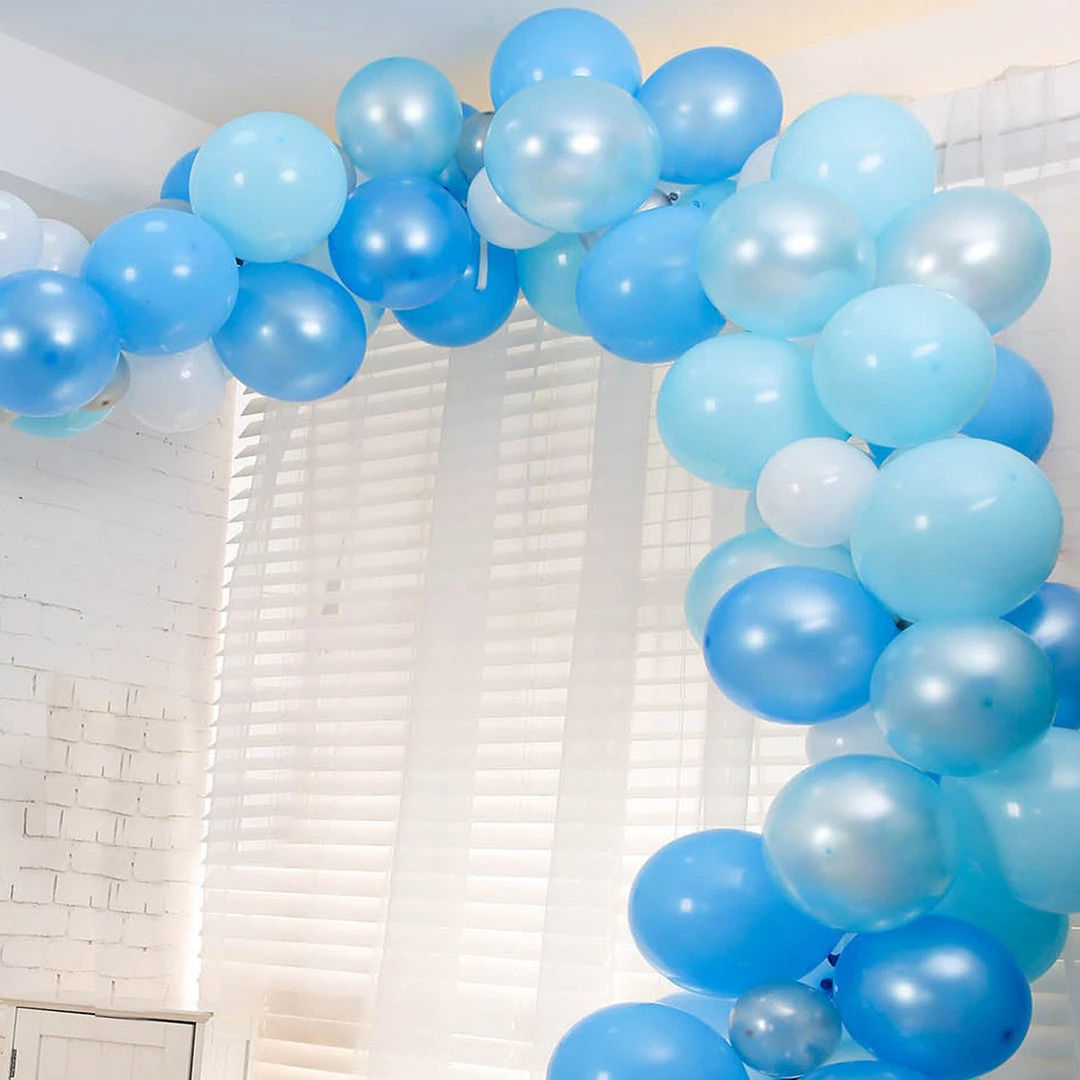 HIER_3230 100 Pack | Blue, Silver & White DIY Balloon Garland Arch Party Kit 6 HIER_3230 100 Pack | Blue, Silver & White DIY Balloon Garland Arch Party Kit