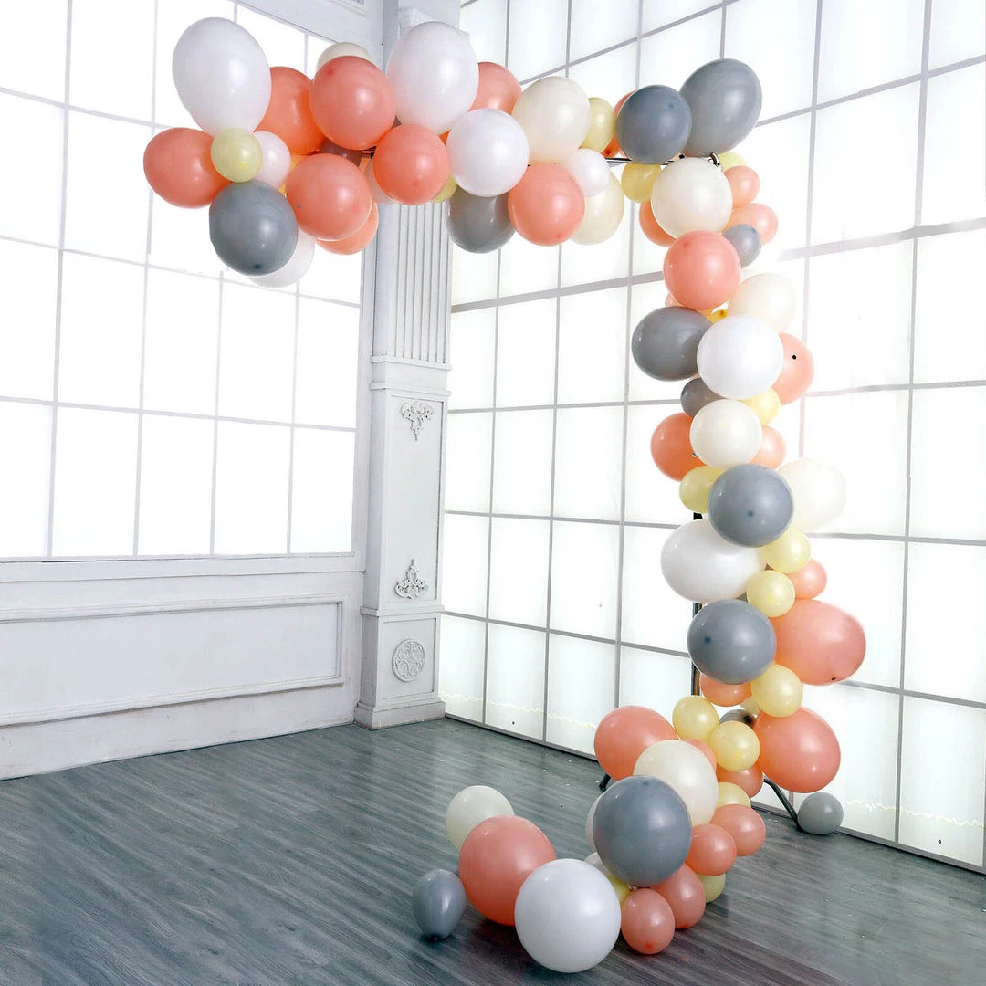 HIER_3220 110 Pack | Cream, Gray & Peach DIY Balloon Garland Arch Party Kit Big Event Backdrops & Décor 1 HIER_3220 110 Pack | Cream, Gray & Peach DIY Balloon Garland Arch Party Kit Big Event Backdrops & Décor