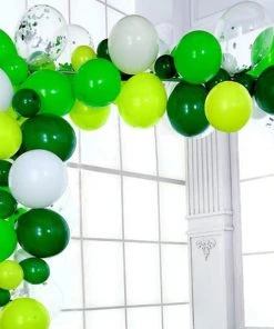 HIER_3220 Party Balloons & Accessories 120 Pack | Clear, Green & White DIY Balloon Garland Arch Party Kit