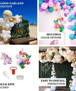 HIER_3230 100 Pack | Blue, Silver & White DIY Balloon Garland Arch Party Kit 9 HIER_3230 100 Pack | Blue, Silver & White DIY Balloon Garland Arch Party Kit