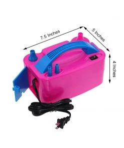 HIER_3230 Big Event Backdrops & Décor 600W Hot Pink Dual Nozzle Electric Balloon Pump Balloon Air Inflator 14 HIER_3230 Big Event Backdrops & Décor 600W Hot Pink Dual Nozzle Electric Balloon Pump Balloon Air Inflator