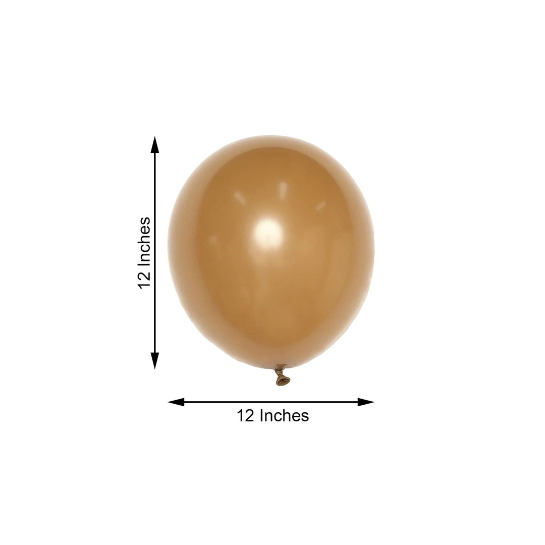 HIER_3220 25 Pack | 12" Matte Pastel Caramel Helium Or Air Latex Party Balloons Tabletop Decor 3 HIER_3220 25 Pack | 12" Matte Pastel Caramel Helium Or Air Latex Party Balloons Tabletop Decor