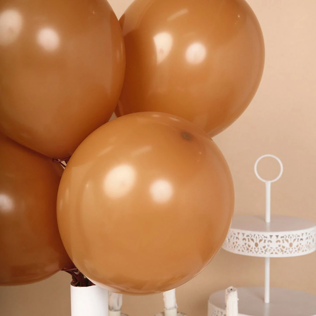 HIER_3220 25 Pack | 12" Matte Pastel Caramel Helium Or Air Latex Party Balloons Tabletop Decor 2 HIER_3220 25 Pack | 12" Matte Pastel Caramel Helium Or Air Latex Party Balloons Tabletop Decor