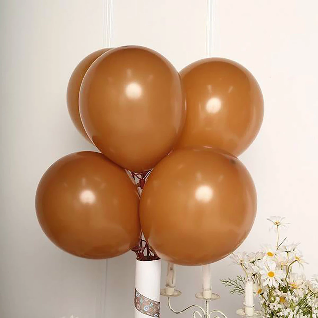 HIER_3220 25 Pack | 12" Matte Pastel Caramel Helium Or Air Latex Party Balloons Tabletop Decor 7 HIER_3220 25 Pack | 12" Matte Pastel Caramel Helium Or Air Latex Party Balloons Tabletop Decor