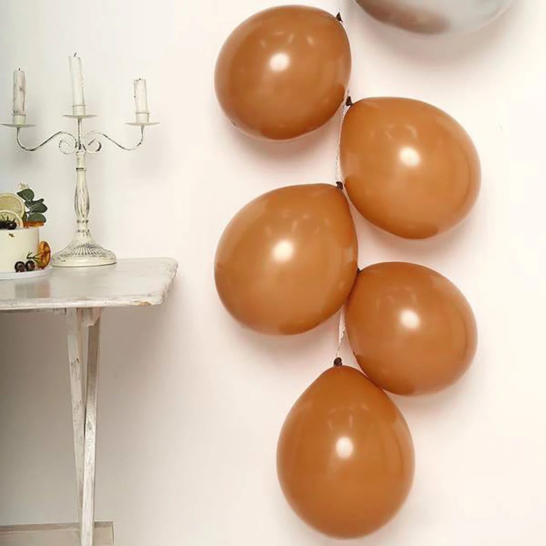 HIER_3220 25 Pack | 12" Matte Pastel Caramel Helium Or Air Latex Party Balloons Tabletop Decor 8 HIER_3220 25 Pack | 12" Matte Pastel Caramel Helium Or Air Latex Party Balloons Tabletop Decor