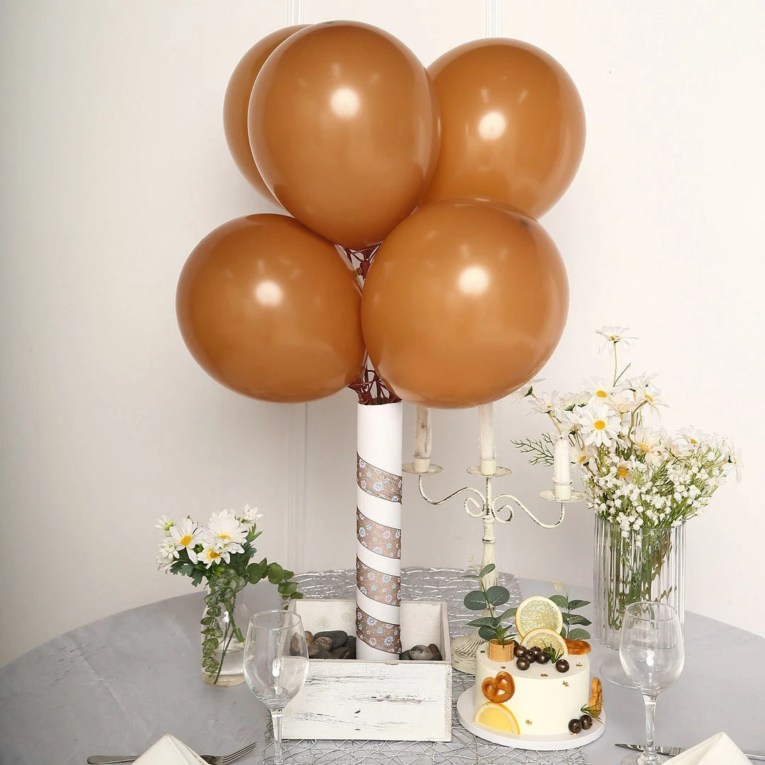 HIER_3220 25 Pack | 12" Matte Pastel Caramel Helium Or Air Latex Party Balloons Tabletop Decor 6 HIER_3220 25 Pack | 12" Matte Pastel Caramel Helium Or Air Latex Party Balloons Tabletop Decor