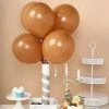 HIER_3220 25 Pack | 12" Matte Pastel Caramel Helium Or Air Latex Party Balloons Tabletop Decor