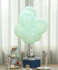 HIER_3220 25 Pack | 12" Matte Pastel Mint Helium Or Air Latex Party Balloons