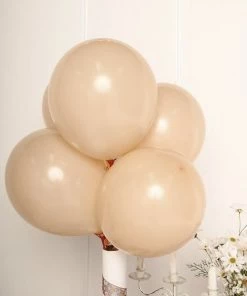 HIER_3220 25 Pack | 12" Matte Pastel Peach Helium Or Air Latex Party Balloons Tabletop Decor