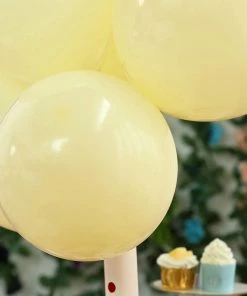 HIER_3220 25 Pack | 12" Matte Pastel Yellow Helium Or Air Latex Party Balloons