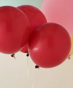 HIER_3220 10 Pack | 18" Matte Pastel Burgundy Helium Or Air Latex Party Balloons Big Event Backdrops & Décor