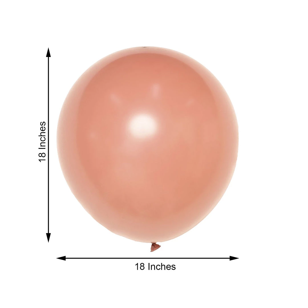 HIER_3220 10 Pack | 18" Matte Pastel Dusty Rose Helium/Air Latex Party Balloons Tabletop Decor 3 HIER_3220 10 Pack | 18" Matte Pastel Dusty Rose Helium/Air Latex Party Balloons Tabletop Decor