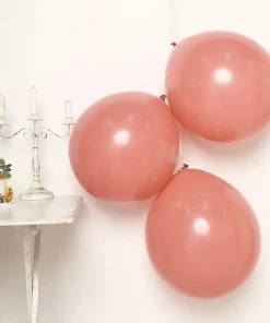HIER_3220 10 Pack | 18" Matte Pastel Dusty Rose Helium/Air Latex Party Balloons Tabletop Decor 21 HIER_3220 10 Pack | 18