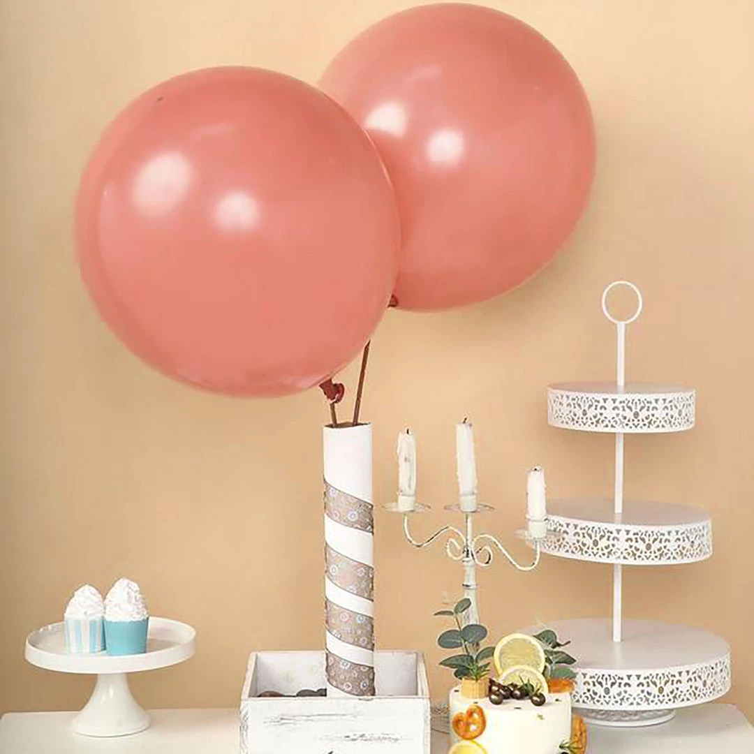 HIER_3220 10 Pack | 18" Matte Pastel Dusty Rose Helium/Air Latex Party Balloons Tabletop Decor 1 HIER_3220 10 Pack | 18" Matte Pastel Dusty Rose Helium/Air Latex Party Balloons Tabletop Decor