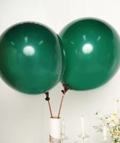 HIER_3220 10 Pack | 18" Matte Pastel Emerald Helium Or Air Latex Party Balloons Tabletop Decor