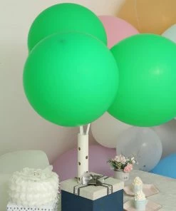 HIER_3220 10 Pack | 18" Matte Pastel Green Helium Or Air Latex Party Balloons Big Event Backdrops & Décor