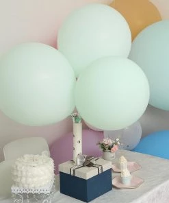 HIER_3220 10 Pack | 18" Matte Pastel Mint Helium Or Air Latex Party Balloons Big Event Backdrops & Décor