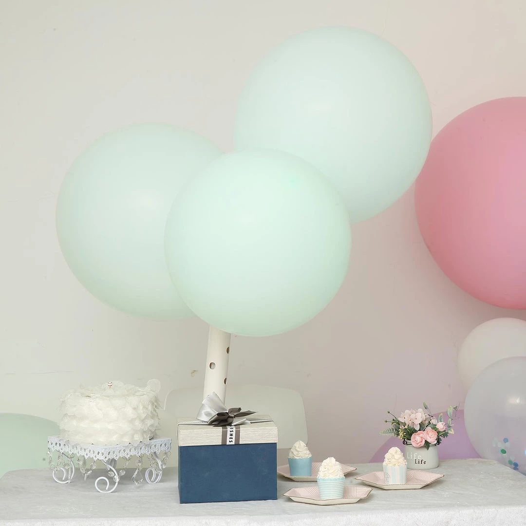 HIER_3220 10 Pack | 18" Matte Pastel Mint Helium Or Air Latex Party Balloons Big Event Backdrops & Décor 14 HIER_3220 10 Pack | 18" Matte Pastel Mint Helium Or Air Latex Party Balloons Big Event Backdrops & Décor