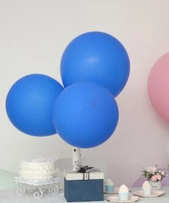 HIER_3220 10 Pack | 18" Matte Pastel Royal Blue Helium/Air Latex Party Balloons