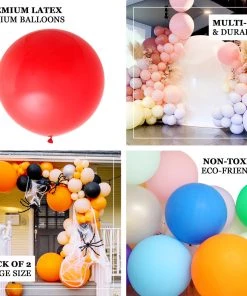 HIER_3220 2 Pack | 32" Large Balloons Helium Or Air Latex Balloons Royal Blue 19 HIER_3220 2 Pack | 32