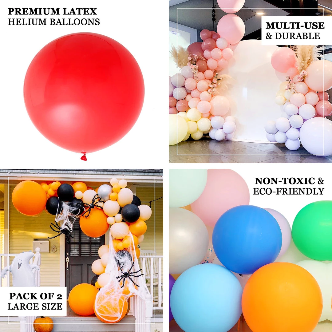 HIER_3220 2 Pack | 32" Large Matte Pastel Blush Helium Or Air Latex Balloons 4 HIER_3220 2 Pack | 32" Large Matte Pastel Blush Helium Or Air Latex Balloons