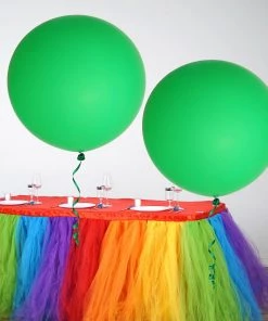 HIER_3220 2 Pack | 32" Large Matte Green Helium Or Air Premium Latex Balloons