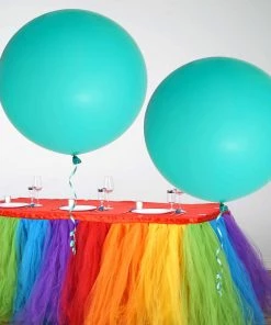 HIER_3220 2 Pack | 32" Large Balloons Helium Or Air Latex Balloons Turquoise