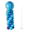 HIER_3230 2 Pack | 8ft White Balloon Column Stand Kit, Pillar Balloon Holders