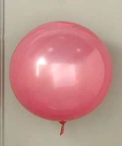 HIER_3240 Big Event Backdrops & Décor 2 Pack | 18" Shiny Pink Reusable UV Protected Sphere Vinyl Balloons