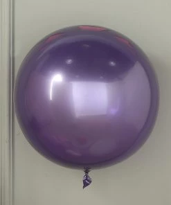 HIER_3240 2 Pack | 18" Shiny Purple Reusable UV Protected Sphere Vinyl Balloons