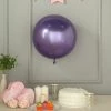 HIER_3240 2 Pack | 18" Shiny Purple Reusable UV Protected Sphere Vinyl Balloons
