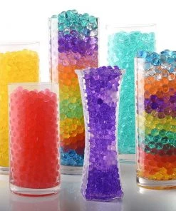 HIER_4830 10g | Large Orange Nontoxic Jelly Ball Water Bead Vase Fillers Chargers & Centerpieces