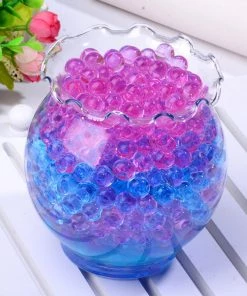 HIER_4830 Chargers & Centerpieces 10g | Large Light Blue Nontoxic Jelly Ball Water Bead Vase Fillers