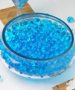 HIER_4830 Chargers & Centerpieces 10g | Large Light Blue Nontoxic Jelly Ball Water Bead Vase Fillers