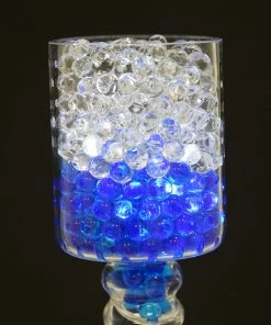 HIER_4830 Chargers & Centerpieces 10g | Large White Nontoxic Jelly Ball Water Bead Vase Fillers