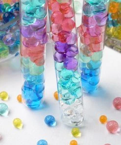 HIER_4830 Chargers & Centerpieces 10g | Large Turquoise Nontoxic Jelly Ball Water Bead Vase Fillers