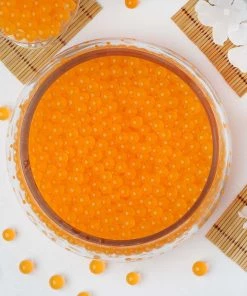 HIER_4830 10g | Large Orange Nontoxic Jelly Ball Water Bead Vase Fillers Chargers & Centerpieces