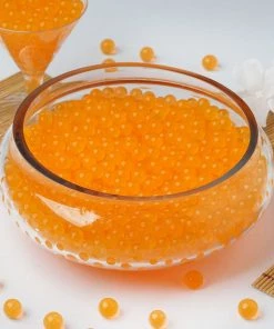 HIER_4830 10g | Large Orange Nontoxic Jelly Ball Water Bead Vase Fillers Chargers & Centerpieces