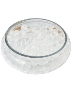 HIER_4830 Chargers & Centerpieces 10g | Large White Nontoxic Jelly Ball Water Bead Vase Fillers