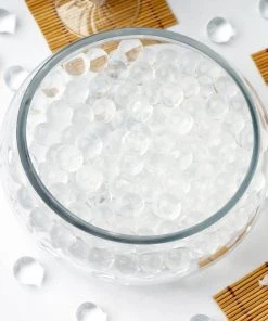 HIER_4830 Chargers & Centerpieces 10g | Large White Nontoxic Jelly Ball Water Bead Vase Fillers