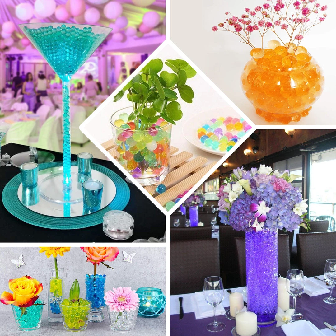 Tableclothsfactory 200-250 Pcs | Small Orange Nontoxic Jelly Ball Water Bead Vase Filler Chargers & Centerpieces 5 Tableclothsfactory 200-250 Pcs | Small Orange Nontoxic Jelly Ball Water Bead Vase Filler Chargers & Centerpieces