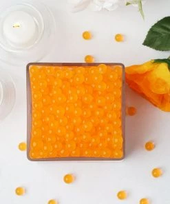 Tableclothsfactory 200-250 Pcs | Small Orange Nontoxic Jelly Ball Water Bead Vase Filler Chargers & Centerpieces 20 Tableclothsfactory 200-250 Pcs | Small Orange Nontoxic Jelly Ball Water Bead Vase Filler Chargers & Centerpieces