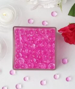 Tableclothsfactory Chargers & Centerpieces 200-250 Pcs | Small Pink Nontoxic Jelly Ball Water Bead Vase Fillers