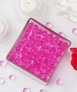 Tableclothsfactory Chargers & Centerpieces 200-250 Pcs | Small Pink Nontoxic Jelly Ball Water Bead Vase Fillers