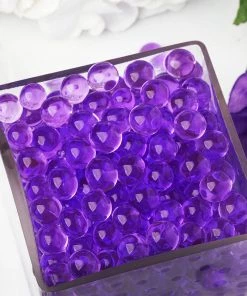 HIER_4830 200-250 Pcs | Small Purple Nontoxic Jelly Ball Water Bead Vase Filler