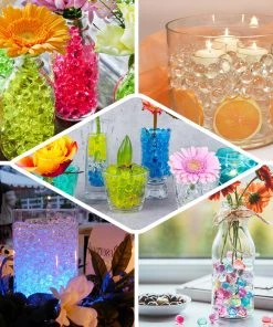 HIER_4830 Chargers & Centerpieces 10g | Large Turquoise Nontoxic Jelly Ball Water Bead Vase Fillers