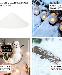 HIER_5170 12 Oz | Instant White Fluffy Snow Powder Mix, 1 Gallon Of Snow Per Bag