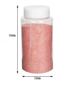 HIER_5110 1 Lb Bottle | Nontoxic Coral DIY Arts & Crafts Extra Fine Glitter Chargers & Centerpieces