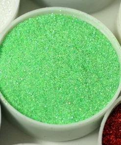 HIER_5110 1 Lb Bottle | Nontoxic Apple Green DIY Arts & Crafts Extra Fine Glitter Chargers & Centerpieces